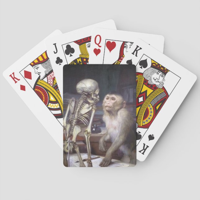 Monkey Före Skeleton Casinokort (Baksidan)
