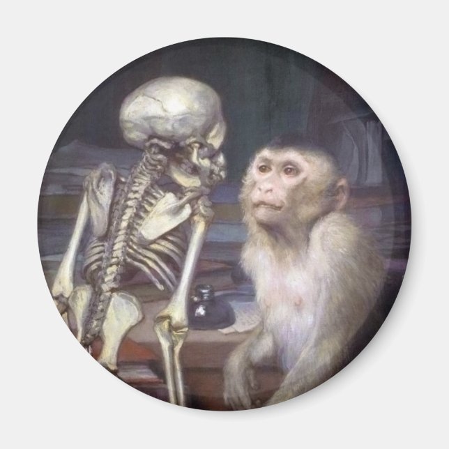 Monkey Före Skeleton Magnet (Framsidan)