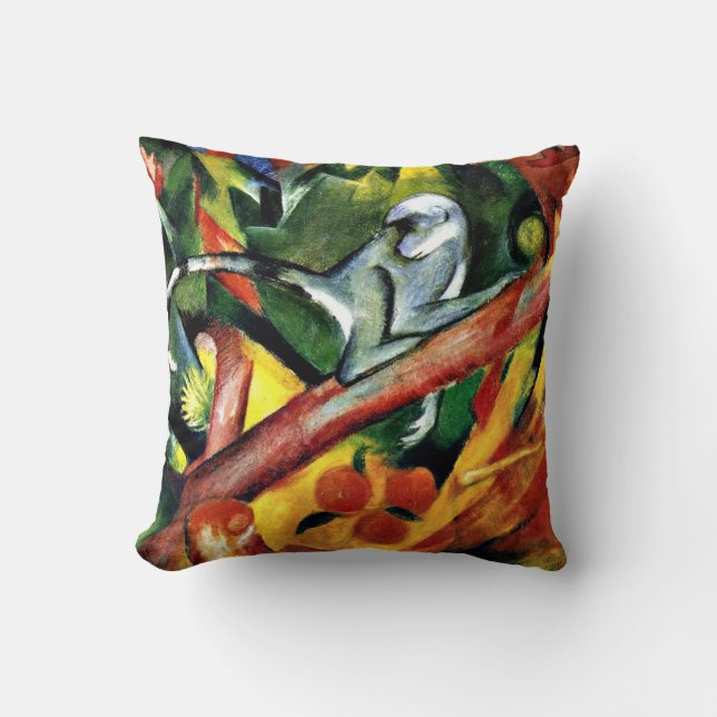 Monkey - Franz Marc-teckningen Kudde (Framsida)