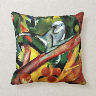 Monkey - Franz Marc-teckningen Kudde