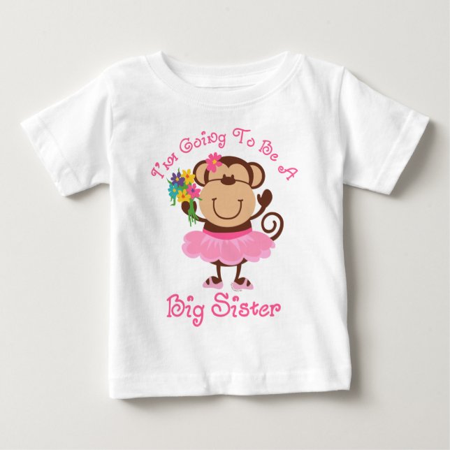 Monkey Future Big Sister T-shirt (Framsida)