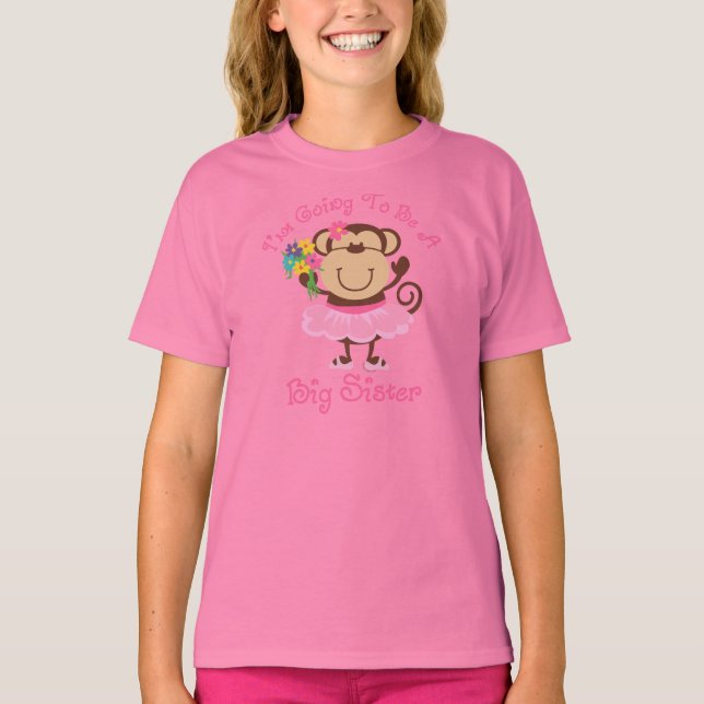 Monkey Future Big Sister T-shirt (Framsida)