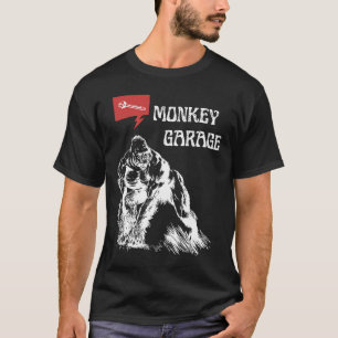 Monkey Garage Gas Station Wrench Verktyg T Shirt