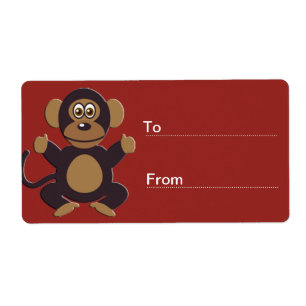 Monkey Gift-etikett Fraktsedel