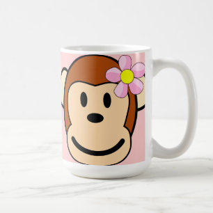 Monkey Girl Flower Coffee Mugg