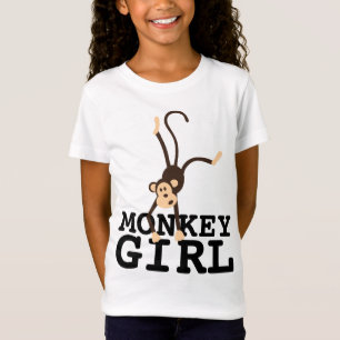 MONKEY GIRL FUNNY GIRLS KIDS T-SHIRTS