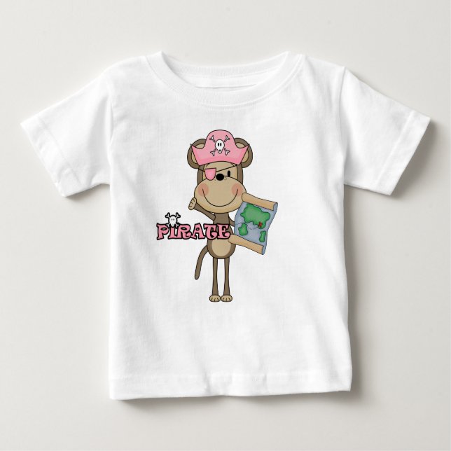 Monkey Girl Pirat Tshirts och Gifts (Framsida)