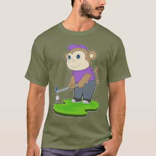 Monkey Golf golfklubbor T Shirt