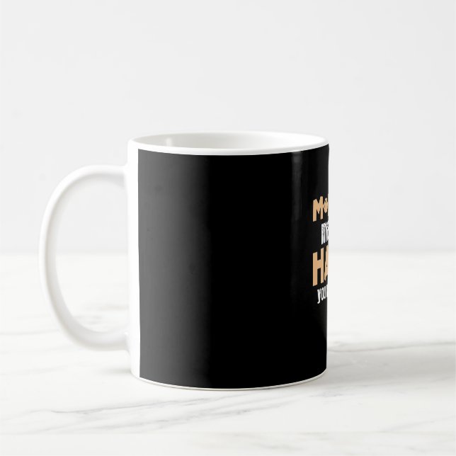 Monkey gör mig till Lycklig Kaffemugg (Vänster)