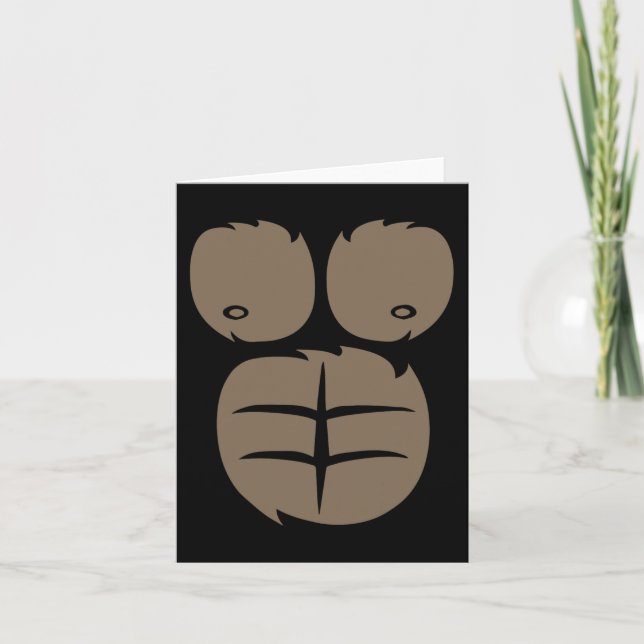 Monkey Gorilla Costume Tee Animal Belly Finare Dre Kort (Framsida)