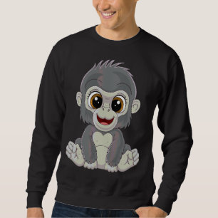 Monkey Gorilla Lång Ärmad Tröja