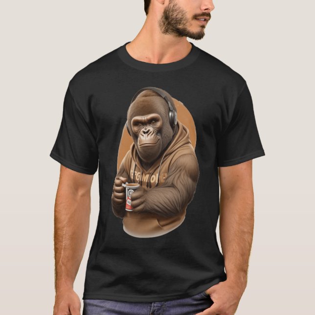 Monkey Groove Café T Shirt (Framsida)