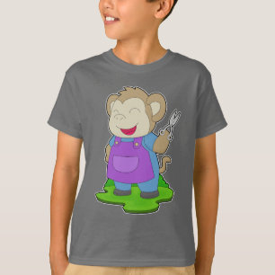 Monkey Hairdresser Scissors T Shirt