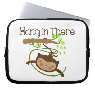 Monkey håller ut där laptop sleeve