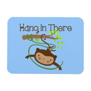 Monkey håller ut där magnet