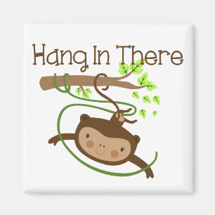 Monkey håller ut där magnet