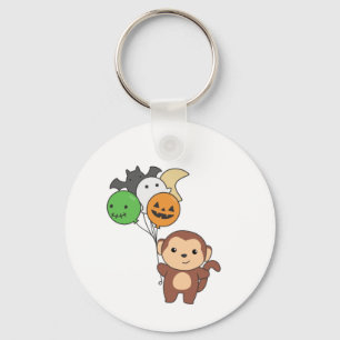 Monkey Halloween Balloons För barn Cute Monkey Nyckelring