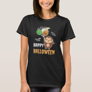 Monkey Halloween Balloons För barn Cute Monkey T Shirt