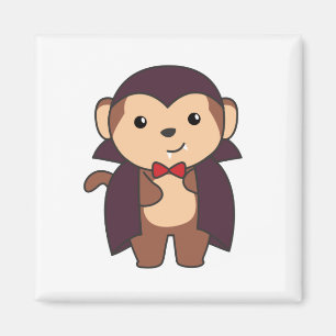 Monkey Halloween Cute Djävulen Kids Vampire Costum Magnet