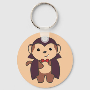 Monkey Halloween Cute Djävulen Kids Vampire Costum Nyckelring