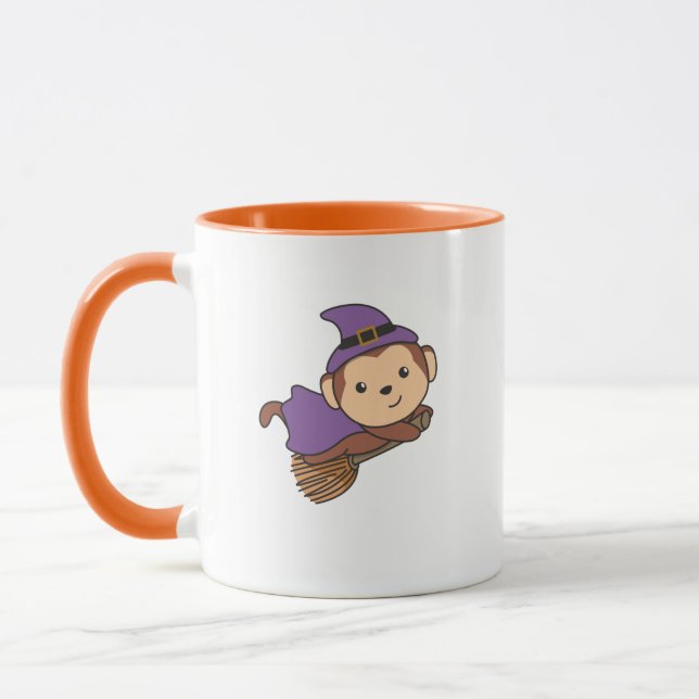 Monkey Halloween Witch Kids Witch Costume Mugg (Vänster)