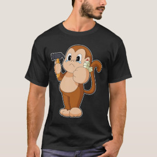 Monkey Handyman Hammer T Shirt