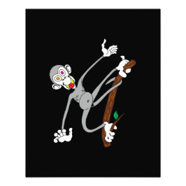 Monkey Hanging runt Fototryck