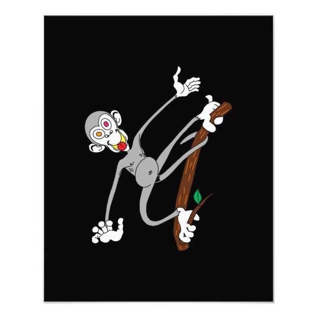 Monkey Hanging runt Fototryck (Framsidan)