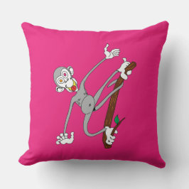 Monkey Hanging runt Kudde