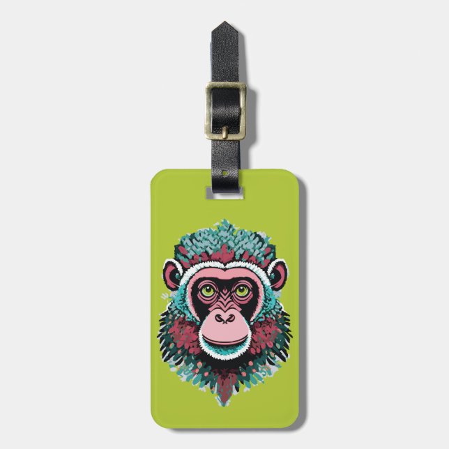 Monkey Head Bagagebricka (Vertikal Framsida)