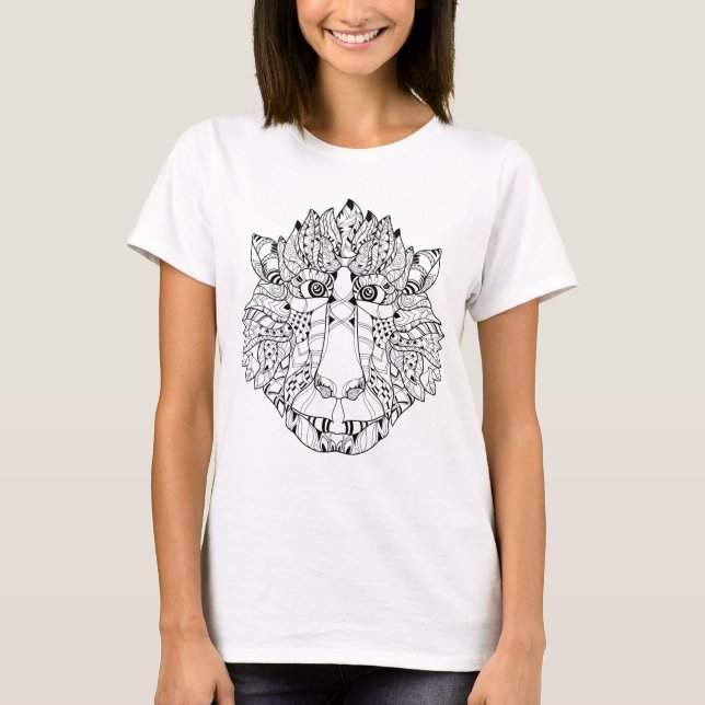 Monkey Head Doodle T Shirt (Framsida)