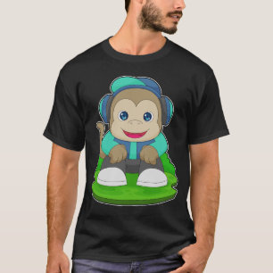 Monkey Headphone Music T Shirt