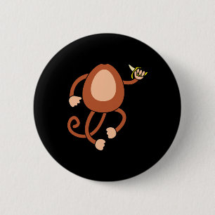 Monkey Holding Banana Costume Roligt Easy Hallowee Knapp