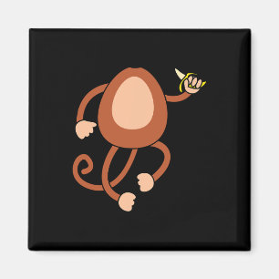 Monkey Holding Nana Costume Roligt Easy Halloween  Magnet