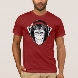 Monkey-hörlurar T-Shirt