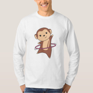 Monkey Hullern Funny Dancing Sport Huller Däck T Shirt