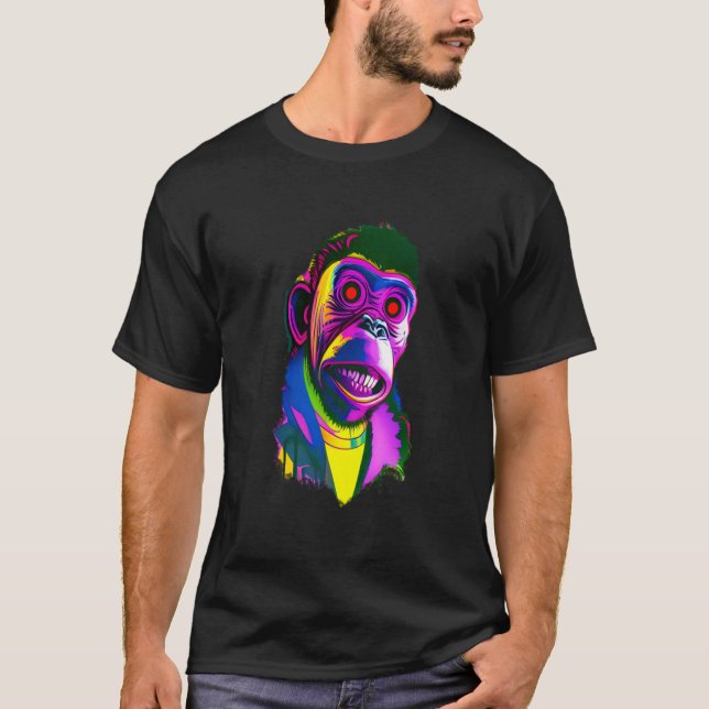 Monkey i färg 2 t shirt (Framsida)