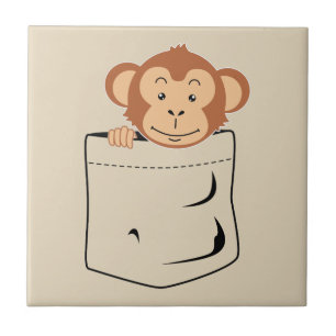 Monkey i fickan kakelplatta