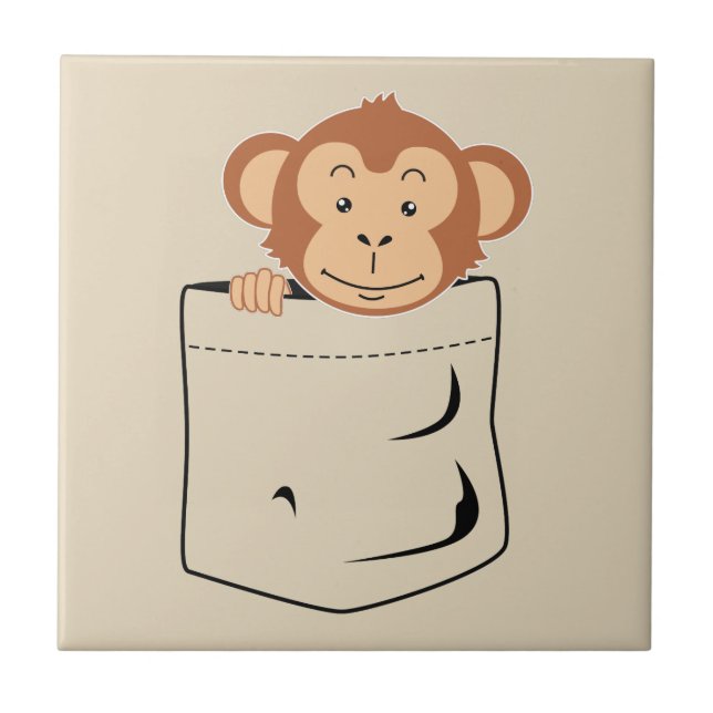 Monkey i fickan kakelplatta (Framsidan)