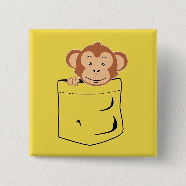 Monkey i fickan knapp (Framsida)