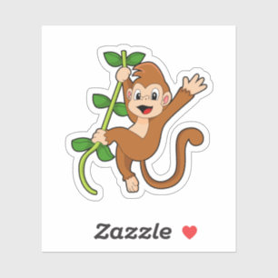 Monkey i Jungle Klistermärken