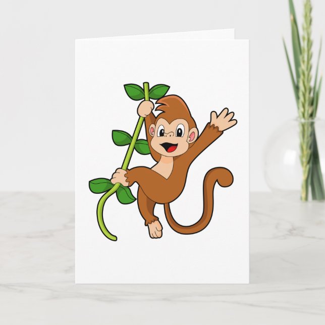 Monkey i Jungle Kort (Framsida)