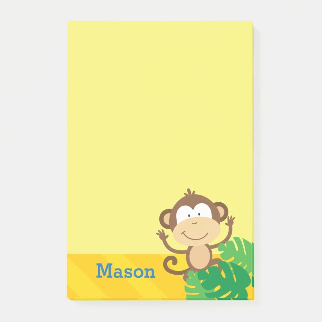 Monkey i Jungle-Personligen Post-it Notes Block (Framsida)