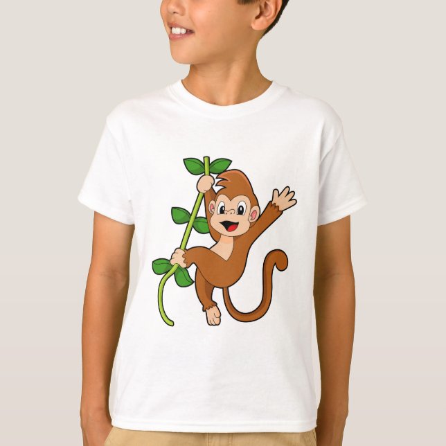 Monkey i Jungle T Shirt (Framsida)