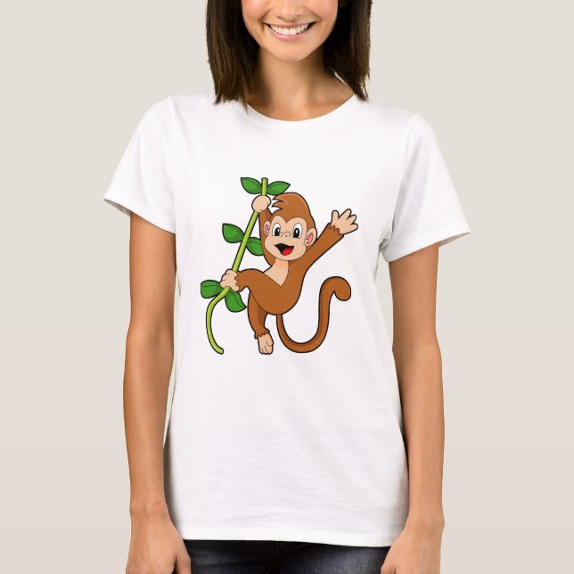 Monkey i Jungle T Shirt (Framsida)