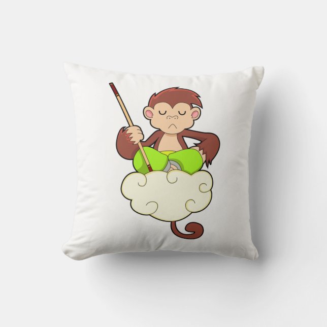Monkey i Kor har legat på moln Kudde (Framsida)