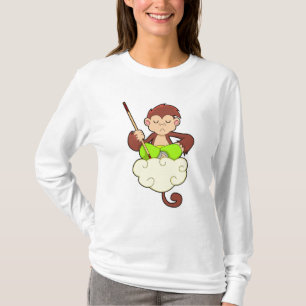 Monkey i Kor har legat på moln T Shirt
