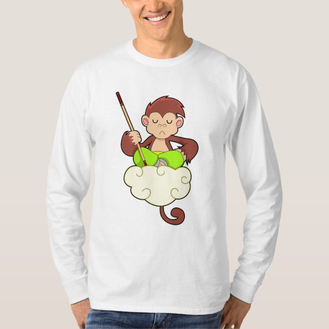 Monkey i Kor har legat på moln T Shirt (Framsida)