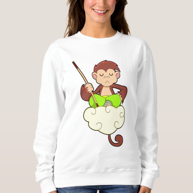 Monkey i Kor har legat på moln T Shirt (Framsida)