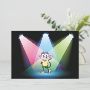 Monkey i Spotlight-inbjudningar Inbjudningar